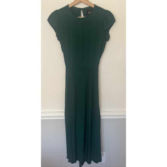 Reformation Gavin Dress Size 0 Forest Green Midi Maxi - Picture 2 of 7